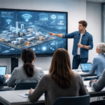 Digital twin virtual model connected to IoT sensors in a smart industrial environment